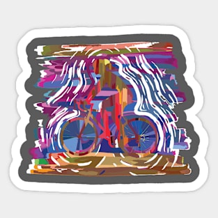 Retro Vintage Bike Gift for Women Sticker